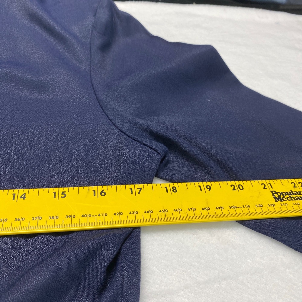 VTG  Stunning John Roberts Navy Blue Gold‎ Trimmed Tuxedo Dress Professional 10 - Picture 15 of 16